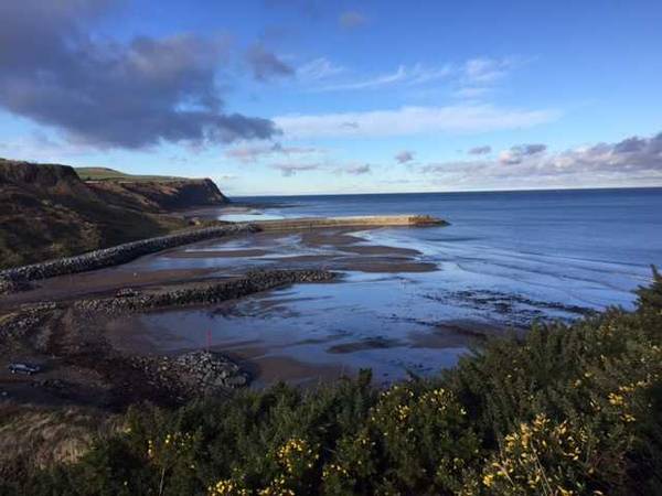 View over Cattersty Sands and the Skinningrove coastline near Moonfleet Guest House